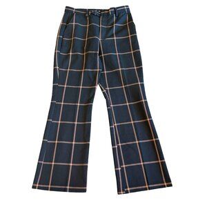 Levi's Wool Blend Math Club Flare Black Checker Print Pants Slacks Trousers 29